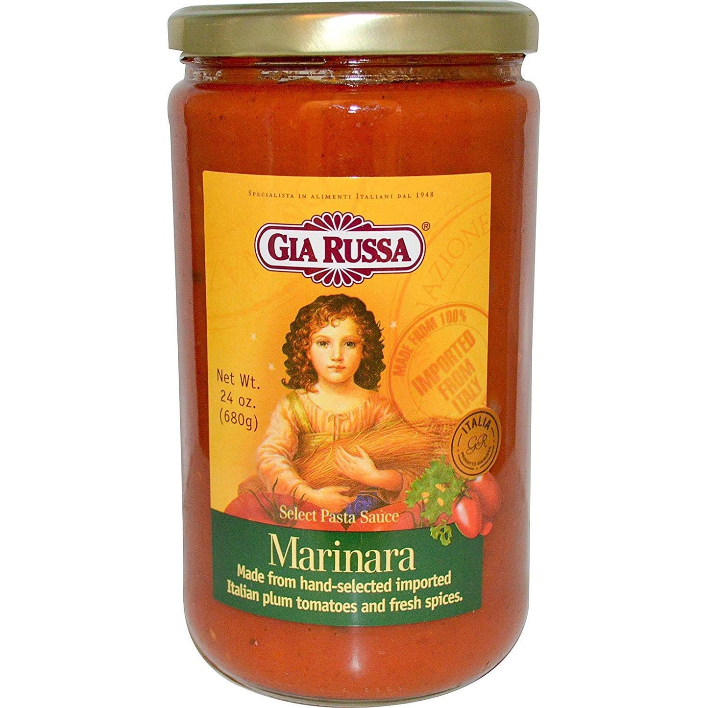 Gia Russa B04644 Gia Russa Select Marinara Pasta Sauce - 1.49 Pound (Pack Of 6)