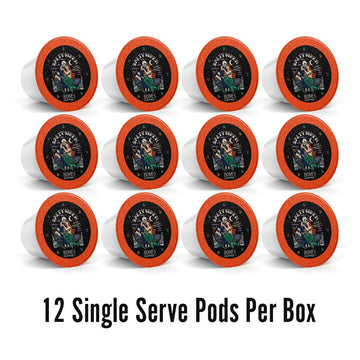 Bones Coffee Company Flavored Coffee Bones Cups Salty Siren Caramel Chocolate | 12ct Single-Serve Coffee Pods Compatible with Ke