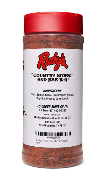 Rudy's Texas Bar-B-Q Dry Rub - 12 Ounce Seasoning for Grilling & Cooking, Perfect for Meat Lovers