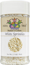 India Tree Nature'S Colors White Sprinkles, 2.7 Ounce