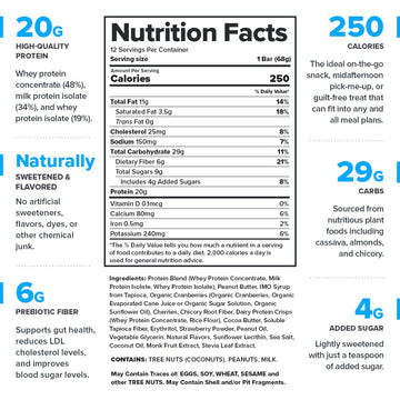LEGION Protein Bar Peanut Butter Jelly - 100% Whey Protein, Gluten Free, Low Sugar, 12 Count