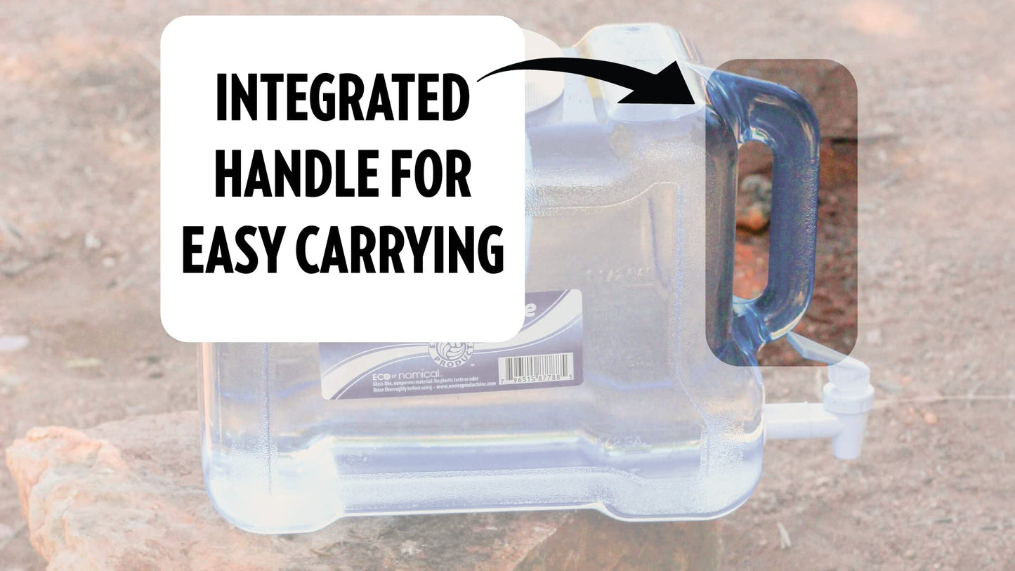 New Wave Enviro Products Bpa Free Tritan Bottle, 2 Gallon Refrigerator With Spigot, Light Blue