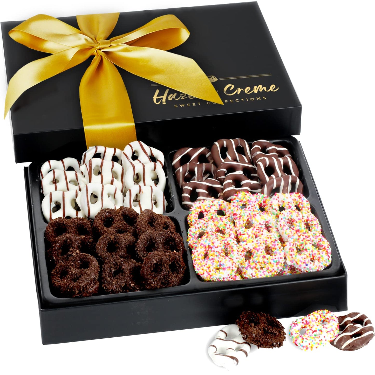 Pretzel Gift Basket - Kosher Pretzels Gift Box - Vegan Gourmet Food Gifts For Women/Men - Sweet And Salty - Thank You Corporate Birthday Graduation