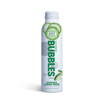 Just Bubbles Cucumber - Pure Premium Sparkling Spring Water In A Fully Recyclable Reusable Eco-Friendly Bottle - 100% Mountain-S