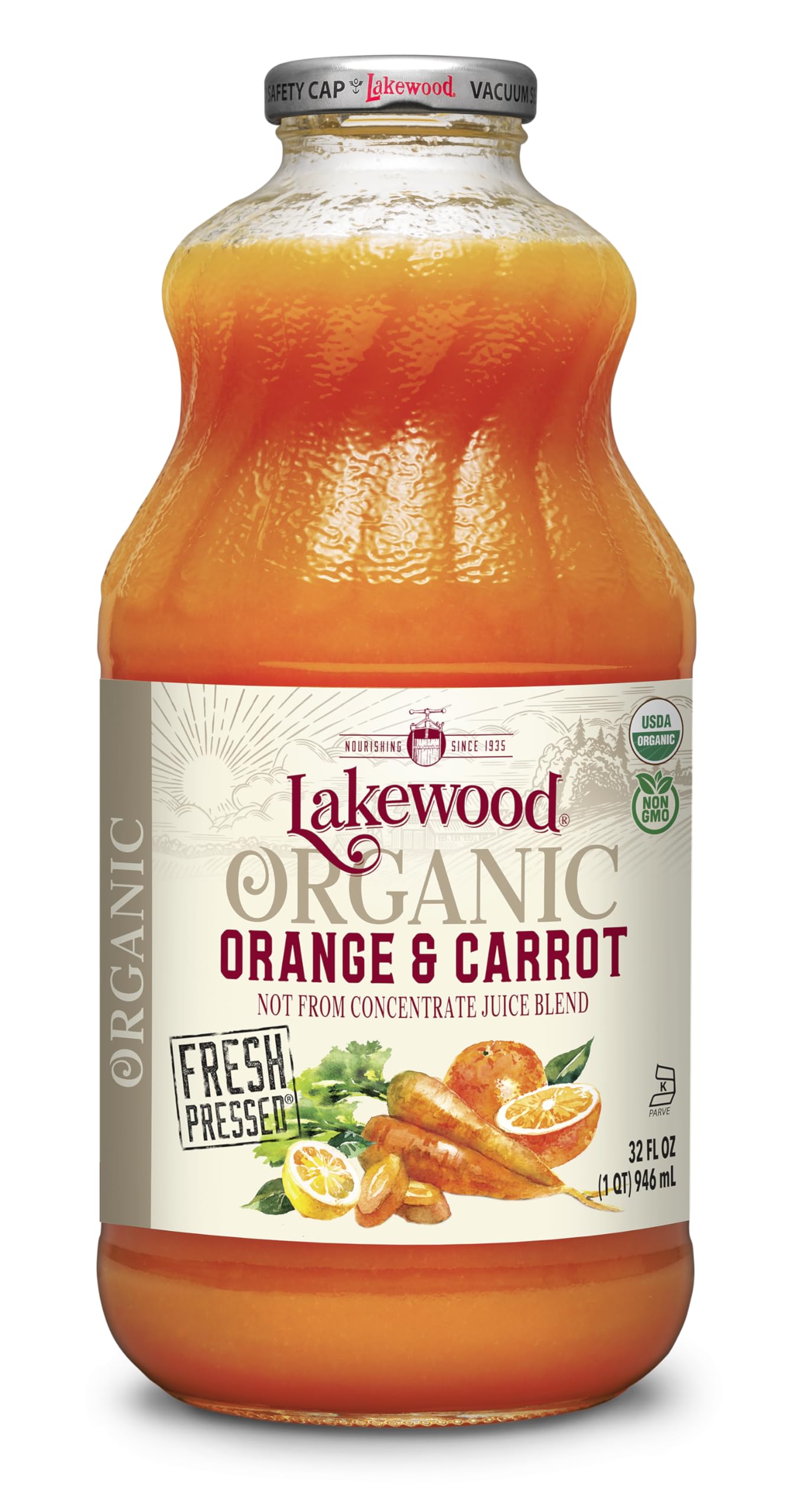 Lakewood Organic Fresh Blends Orange & Carrot (1 X 32 Fl Oz)