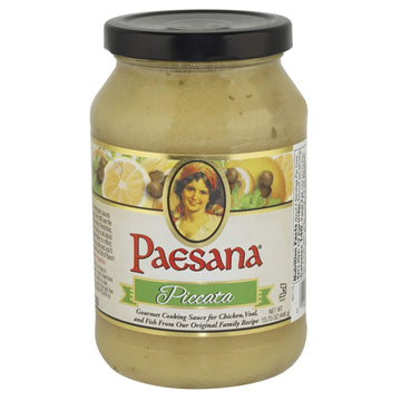 Paesana Piccata Gourmet Cooking Sauce, 15.75 oz Jar, Made with White Wine, Kosher Dairy, 2 Pack