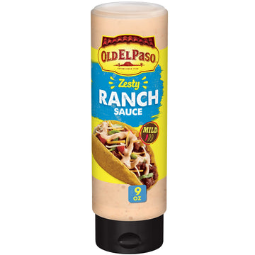 Old El Paso Zesty Ranch Taco Sauce, 9 oz Squeeze Bottle - Perfect for Tacos, Burritos, and Dipping