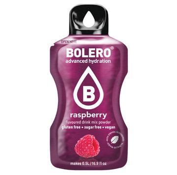 Bolero- Sugar Free Drink Mix Packets Raspberry Fruit Flavors | Powdered Flavored Water Packets | 36 Small Sachet On The Go Packe