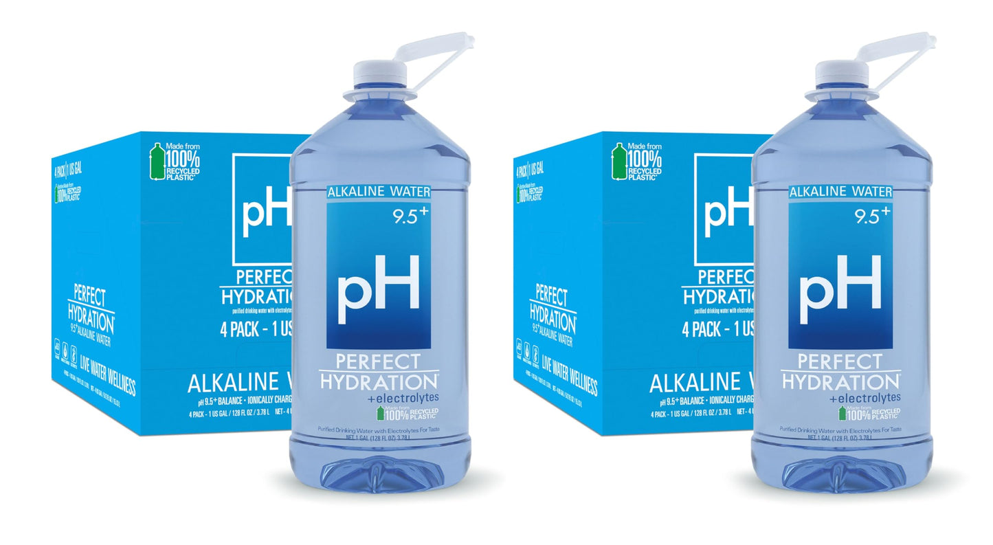Perfect Hydration 9.5+ Ph Alkaline Drinking Water, Electrolyte Minerals For Taste, 8 Gallons