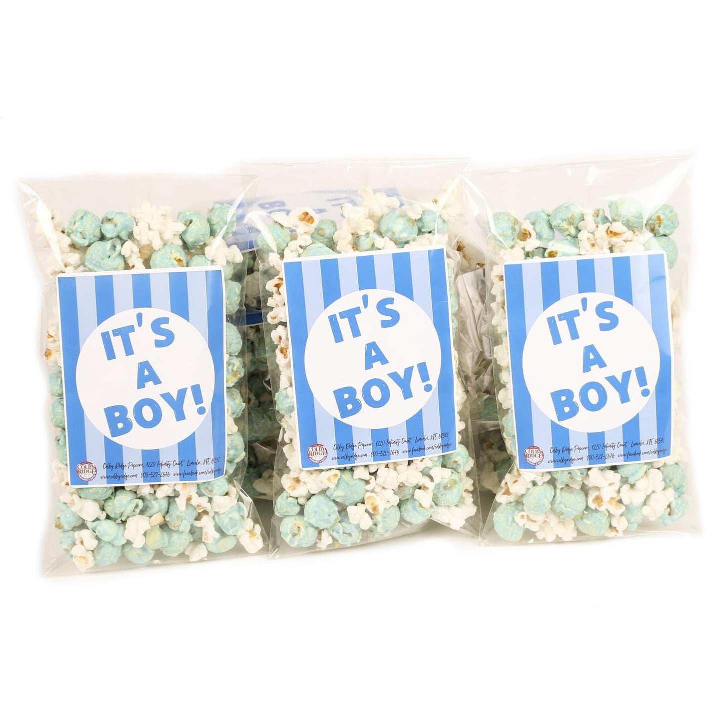 Welcome Baby Boy or Girl! Baby Shower Popcorn Bags Gender Reveal Party Favor Gifts (20 Pack) (20-Pack, Its a Boy!)