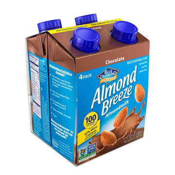 Almond Breeze Dairy Free Almondmilk, Chocolate, 8 Fl Oz, Pack Of 4