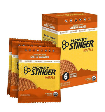 Honey Stinger Organic Gluten Free Salted Caramel Waffle | Energy Stroopwafel for Exercise, Endurance and Performance | Sports Nu