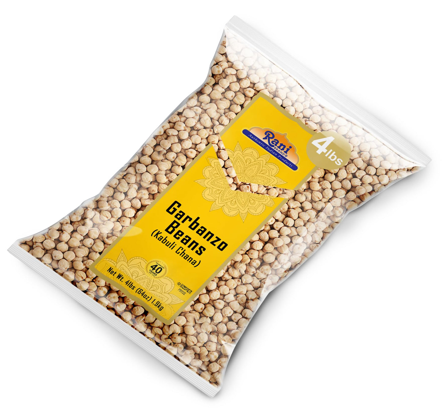 Rani Garbanzo Beans (Kabuli Chana) 64Oz (4Lbs) 1.81Kg Bulk ~ All Natural | Vegan | Gluten Friendly | Non-Gmo | Kosher | Indian Origin