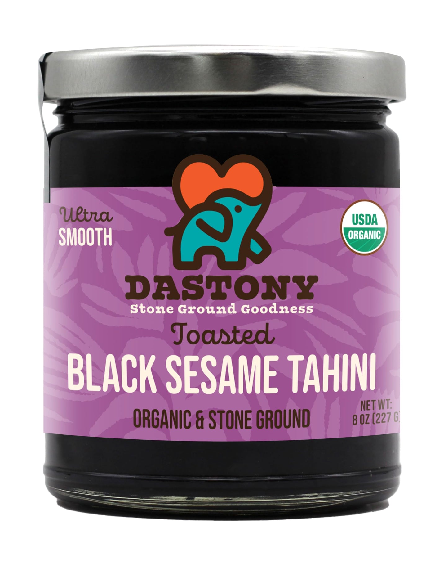 Dastony Organic Raw Black Sesame Butter 8 Oz | Only One Ingredient | Vegan Paleo And Keto Friendly Non Gmo Gluten-Free - Pack Of 1