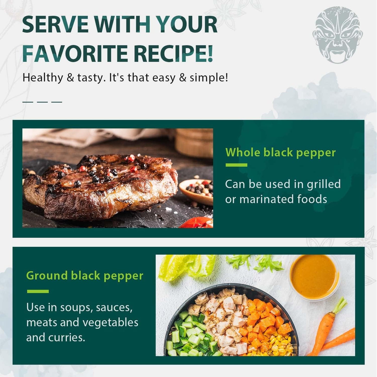 Soeos Black Peppercorns, 36Oz (Pack Of 2), Non-Gmo, Kosher, Packed To Keep Peppers Fresh, Peppercorn For Grinder Refill, Whole Peppercorns