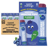 Sweet Nothings, Blueberry, USDA Organic Kids' Squeezable Super Fruit Smoothie Freezie Pops, Value Pack of 24 - Dye-Free, No Adde