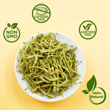 Tearelae - Dried Honeysuckle Tea - 2Oz/57G Top Grade - 100% Pure Natural Herbal Tea - Honeysuckle Flowers Jin Yin Hua