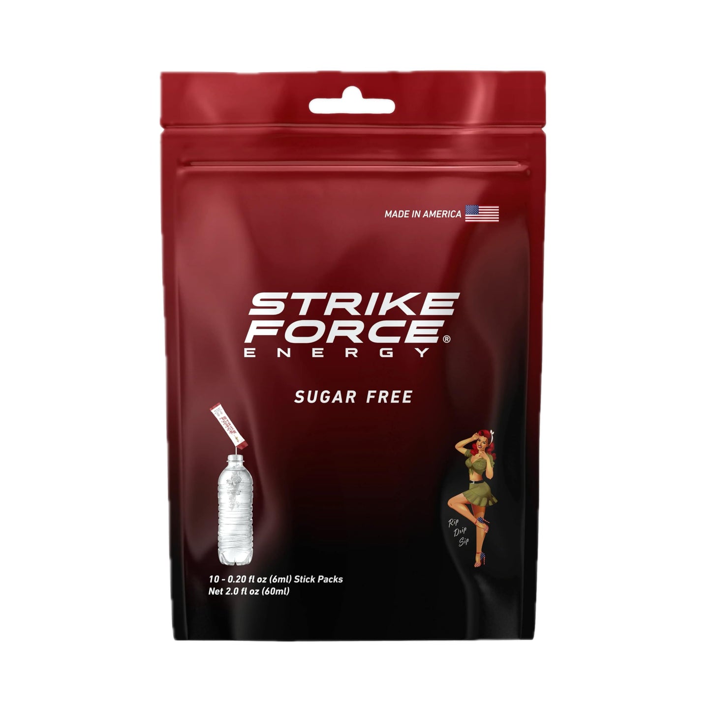 Strike Force Energy Drink Mix - Oriflavor Blendal Flavor - Natural Tasting Energy Blend Drink - Turn Any Drink Into A Healthy Energy Drink - Zero Calories Keto Friendly Sugar Free Pre Workout (10 Liquid Packs)