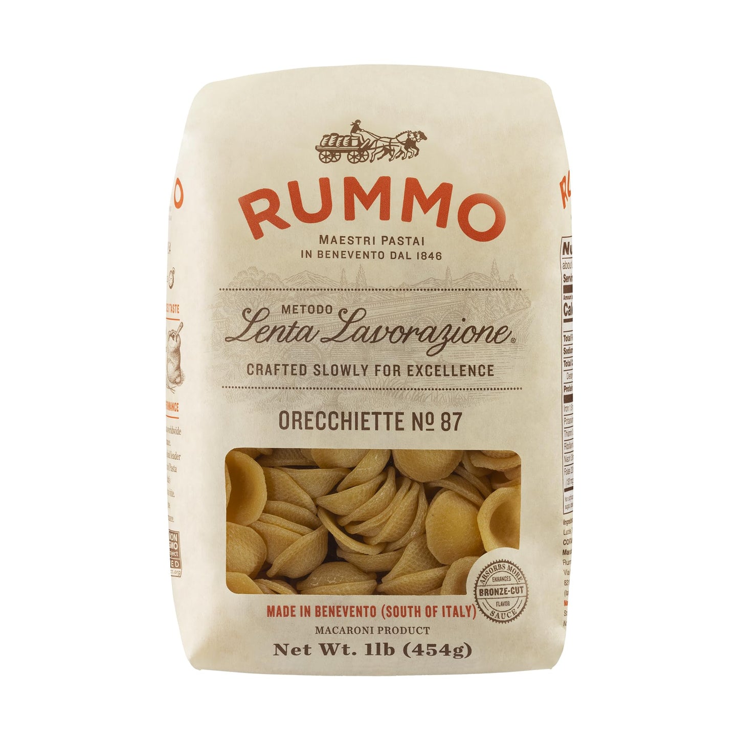 Flavor Blendmo Orecchiette Pasta N.87 - Orecchiette Pasta Noodles Dry Pasta Duflavor Blend Wheat Orecchiette Imported From Italy - 16 Ounce (Pack Of 3)