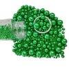 Edible Christmas Green Sugar Pearls Candy Sprinkles 120G/ 4.23Ounce Baking Cake Sprinkles Cupcake and Cake Topper Cookie Decorat