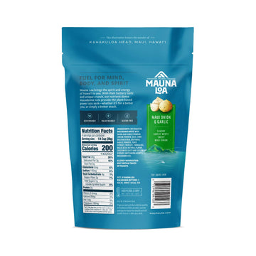 Mauna Loa Premium Roasted Macadamia Nuts, Garlic Flavor Onion, 4 Oz