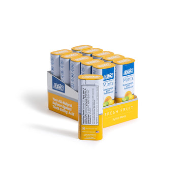 Epic Mints - Aspartame Free 100% Xylitol Mints - Sugar Free Mints Fresh Fruit Flavored, 55 Pieces (Pack Of 10)