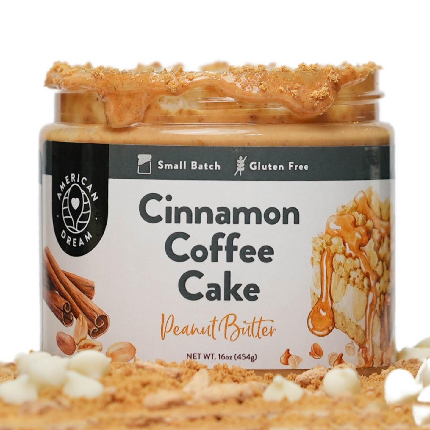 American Dream Nut Butter - Gluten-Free Cinnamon Coffee Cake Peanut Butter