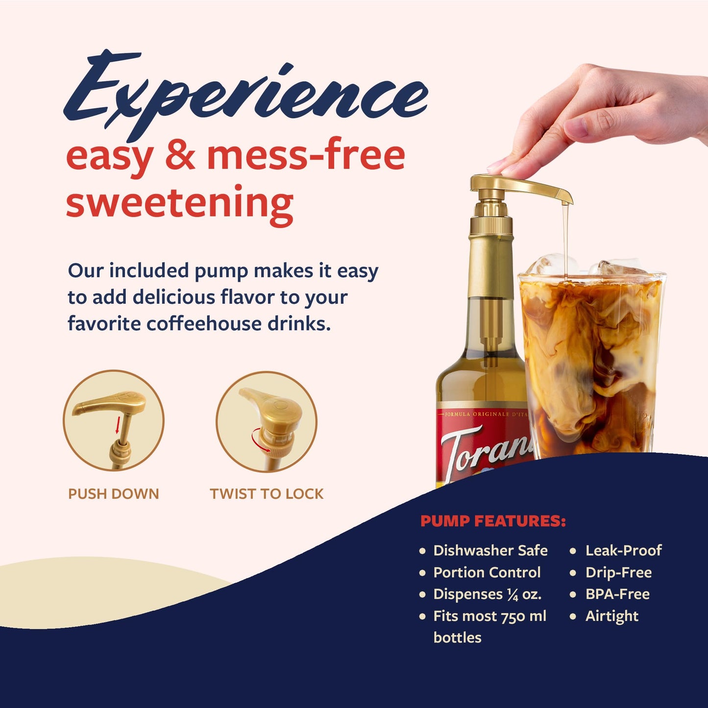 Torani Coffee Syrup, Crme Caramel Flavoring For Drinks, Glass Bottle With Pump Included, 25.4 Oz