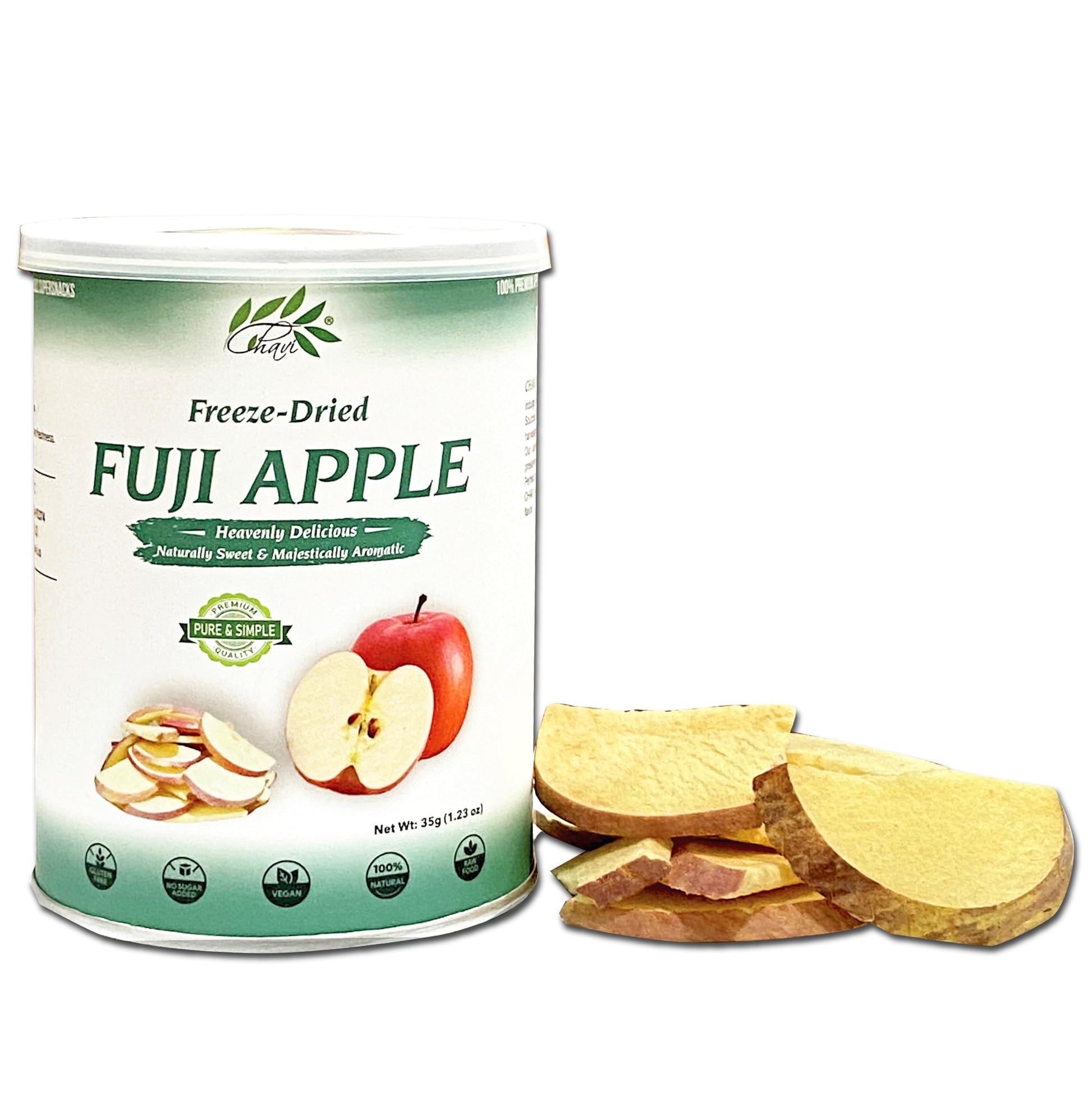 Chavi Freeze-Dried Apple | Healthy Superfood | No Added Sugars Or Preservatives | Non-Gmo, Vegan, Gluten-Free | Long Shelf Life