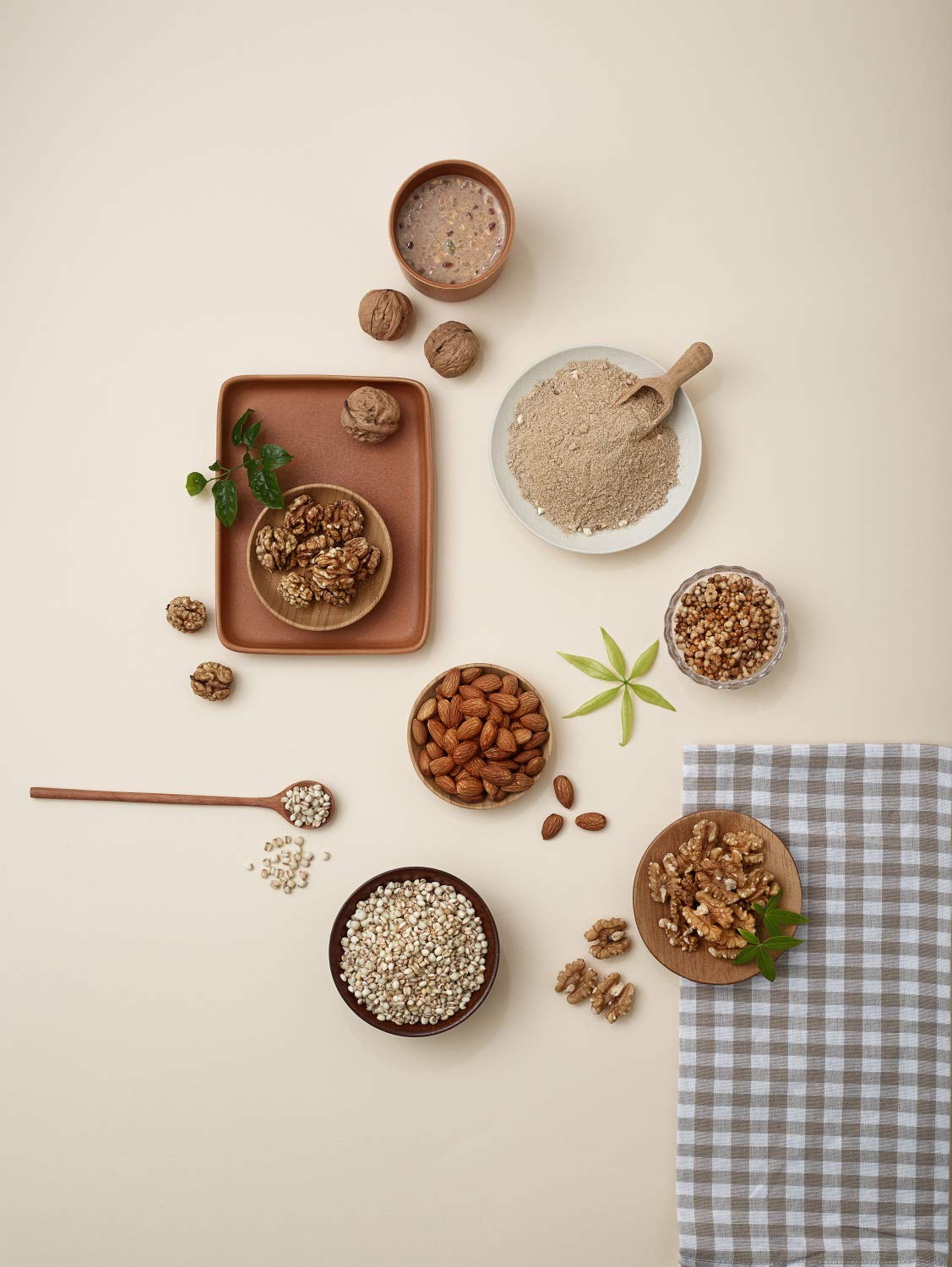 Damtuh Korean Walnut Almond Adlay (Jobs Tear) Powder Meal Replacement Shake Breakfast Simple Meal 50T