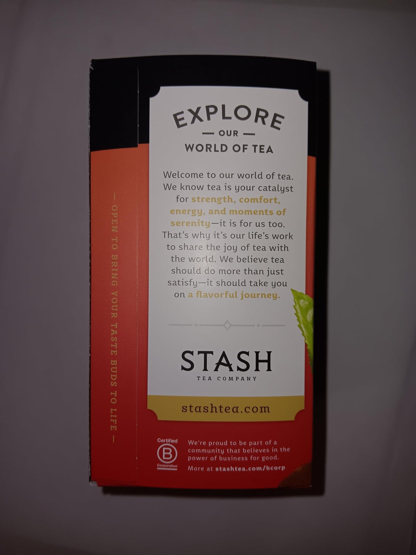 Black Tea-Chai Spice Stash Tea, 20 Count (Pack of 1)