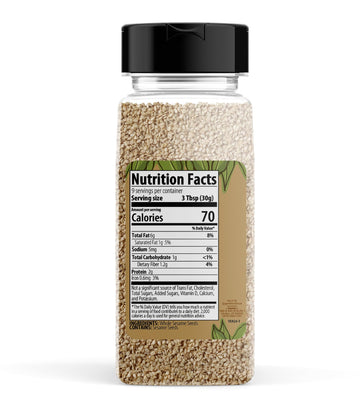 Unpretentious Whole Sesame Seeds, 9.6 Oz, Raw & Unhulled, Crunchy Texture, Natural