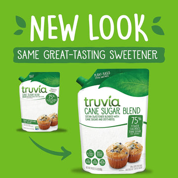 Truvia Sweetener Baking Blend, Now Called ''Cane Sugar Blend'' 2 Pack, 1.5 Lbs Each