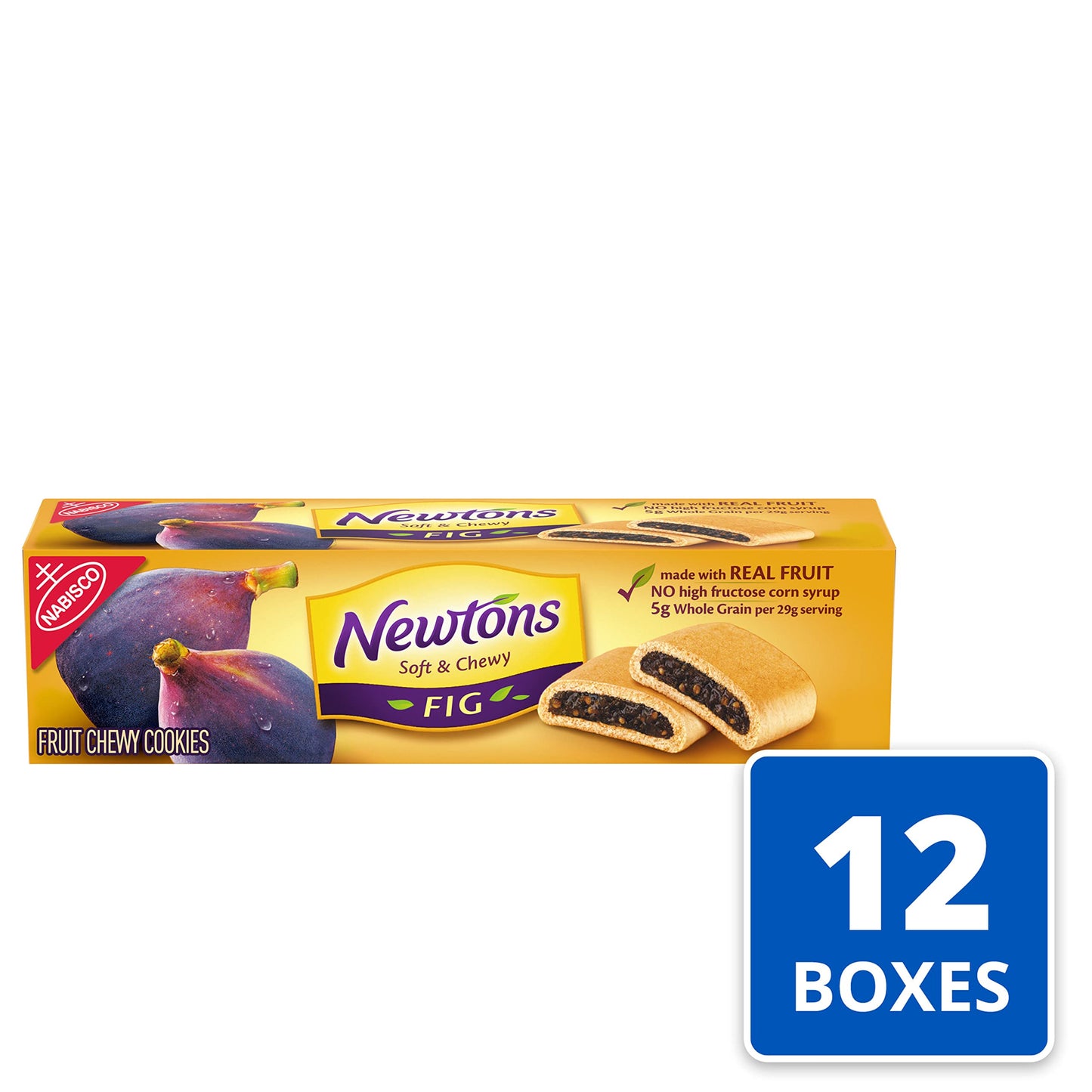 Newtons Soft & Fruit Chewy Fig Cookies, (Fig Bars), 12 - 6.5 Oz Boxes