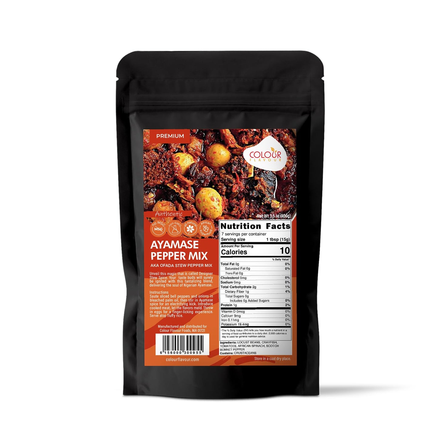 Colour Flavour Ayamase Pepper Mix| Nigerian Stew| Ofada Rice Pepper Mix| Dried Pepper Mix |Multi-Purpose Hot Pepper Sauce Mix| N