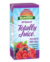 SunCup Totally Juice - 40 Pack / 4.23 oz Juice Box w/Straw (Very Berry 100% Juice)