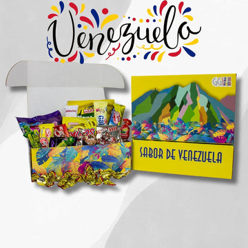 GG LATIN SABOR Venezuela Candy Box - Assorted Cookies, Chips & Candies Mix - International Snack Gift Crate for Holidays & Birthdays