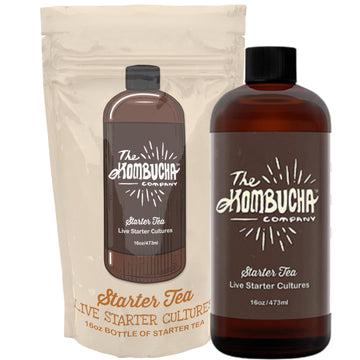 Kombucha Starter Tea | Grow Scoby From Scratch | 16 Oz Bottle | Live Cultures For Brewing 1 Gallon Of Homemade Kombucha Tea | By