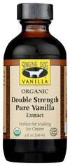 Singing Dog Organic Double Strength Pure Vanilla Extract, 4Oz