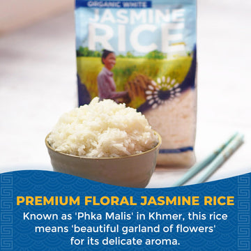 Lotus Foods Organic White Jasmine Rice - Jasmine Rice, Gluten Free White Rice, Organic Rice, Long Grain Asian Sticky Rice, Usda