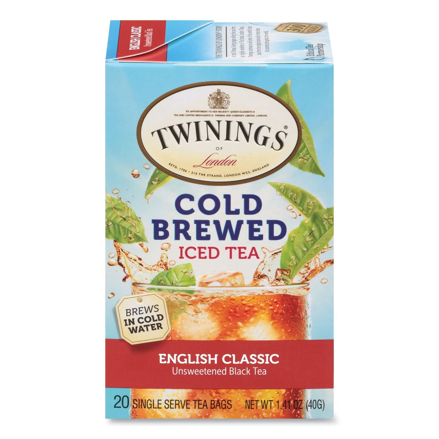 Twinings English Classic Cold Brewed Tea Bags, 20 Ct
