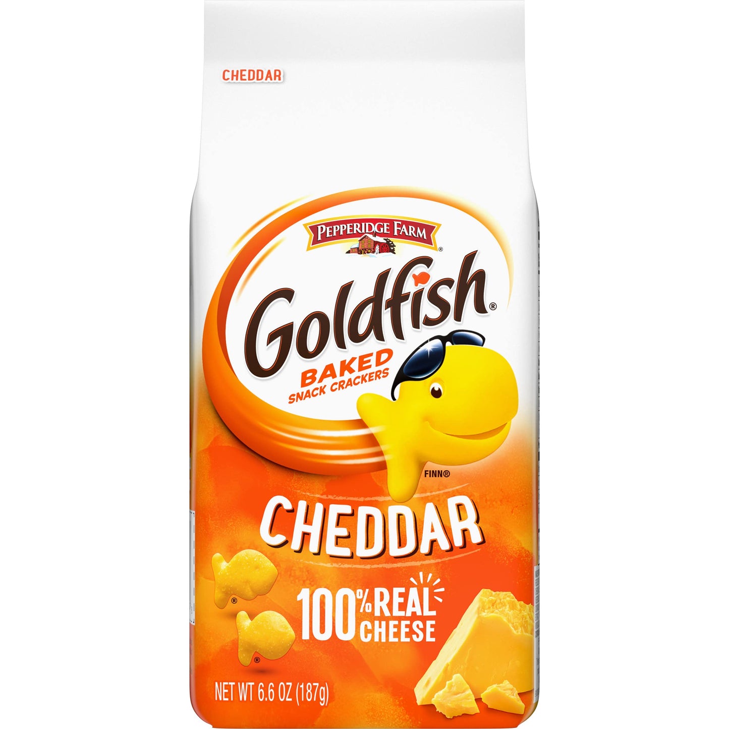 Pepperidge Farm Goldfish Cheddar Crackers, 6.6 Ounce Bag, 24 Count