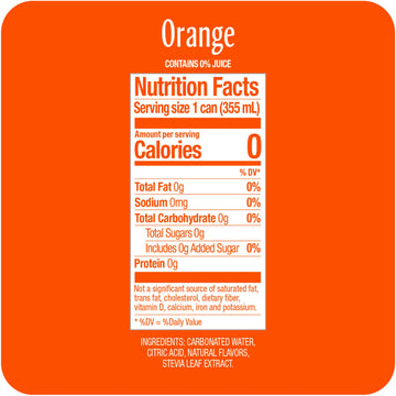 Zevia Zero Calorie Soda, Orange, 12 Ounce Cans (Pack of 6)