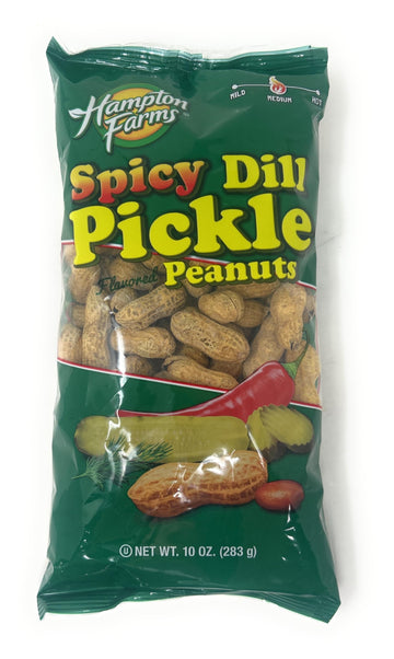 Spicy Dill Pickle Flavored In-Shell Peanuts 10Oz - 1 Bag - Made In The Usa