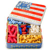 BONNIE AND POP Gift Basket - Patriotic Candy Sampler with Soft Licorice, Gummy Stars, Champagne Bubbles, 24 Ounce