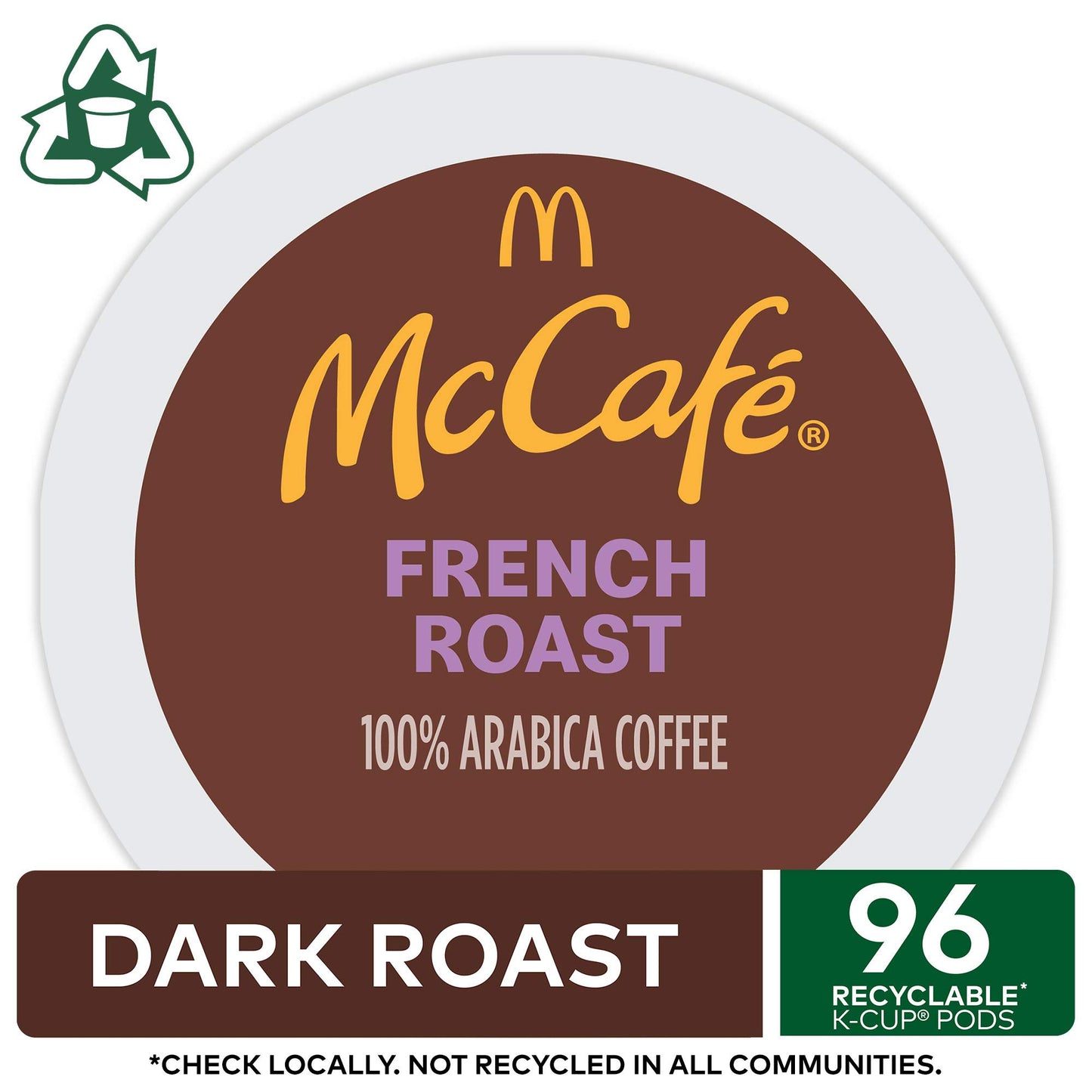 Mccafe French Roast, Single Serve Coffee Keurig K-Cup Pods, Dark Roast, 96 Count (4 Packs Of 24)