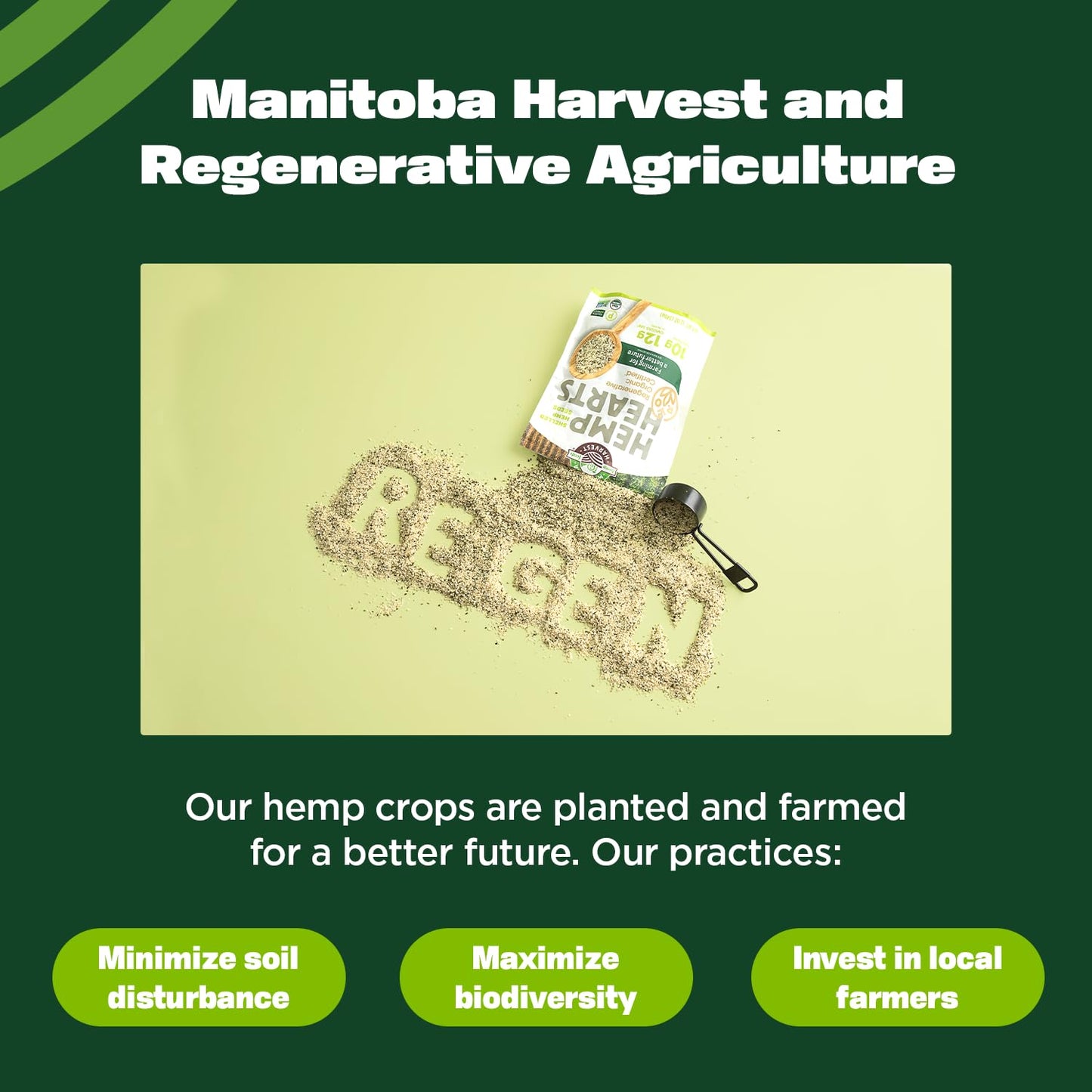 Manitoba Harvest Regenerative Organic Hemp Hearts, Kosher, Paleo Friendly, USDA Certified Organic, Gluten Free & Non-GMO, 12 Oun
