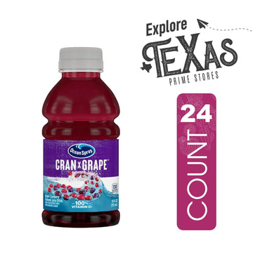 Ocean Spray 24-Pack Of Cran Grape Juice Drink 10 Fl Oz On-The-Go Plastic Bottle + 1 Utility Freebie By Unique Outlet