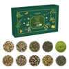 VAHDAM, Assorted Green Tea Loose Leaf Tea Sampler (10 Flavours, 50+ Servings) Exotic Green Tea Blends from Himalayas with 100% N