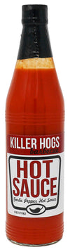 Killer Hogs Hot Sauce | Grill and BBQ Hot Sauce with the Right Amount of Kick | Aged Red Peppers, Tangy Vinegar, and Garlic | 6
